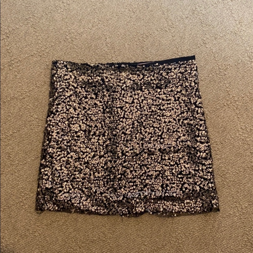 Gold Sequin LF Miniskirt